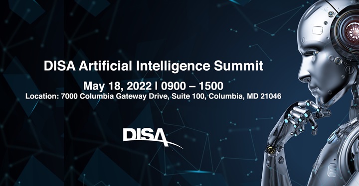 Banner for DISA's Artificial Intelligence Summit - May 18, 2022