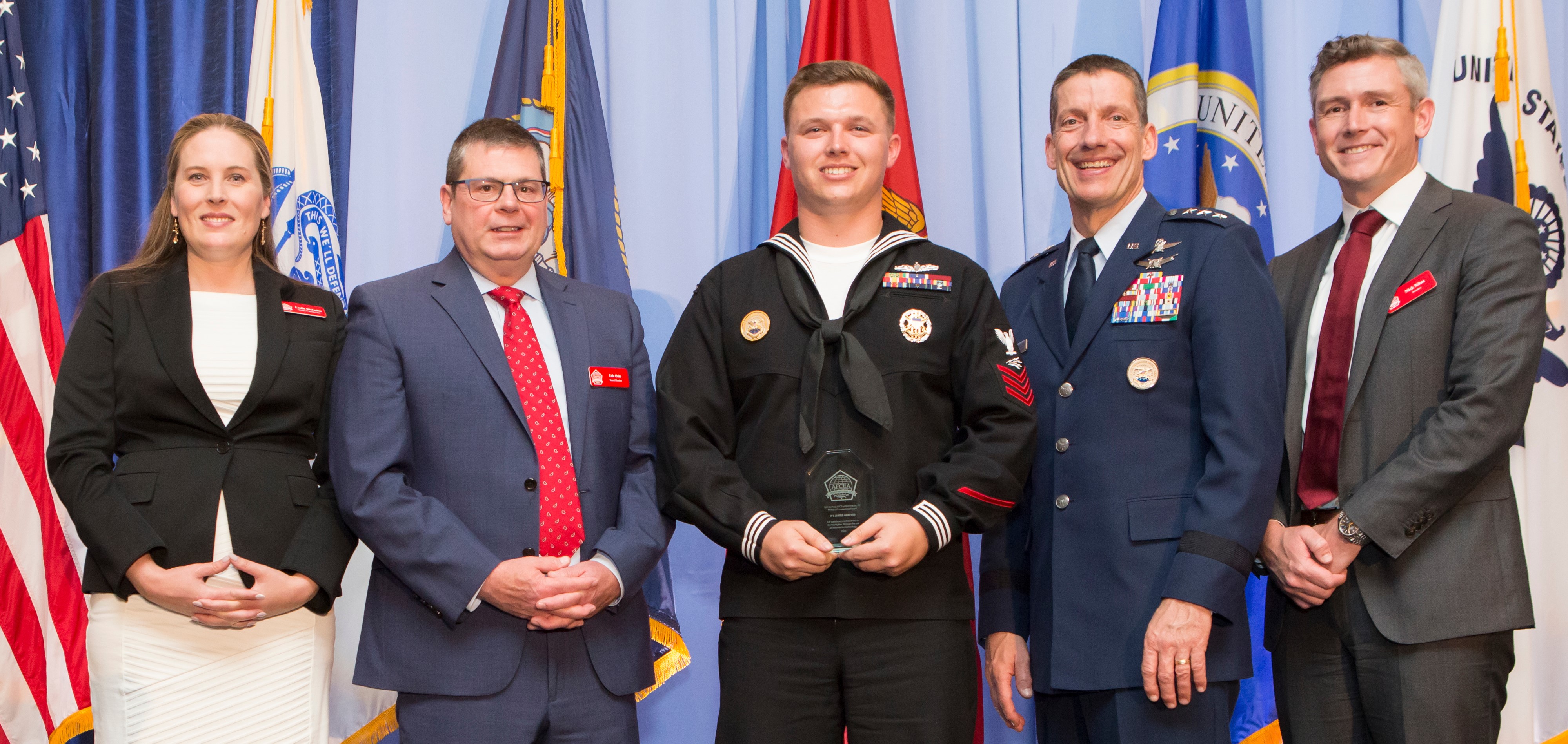 Petty Officer First Class James Greeves after receiving award