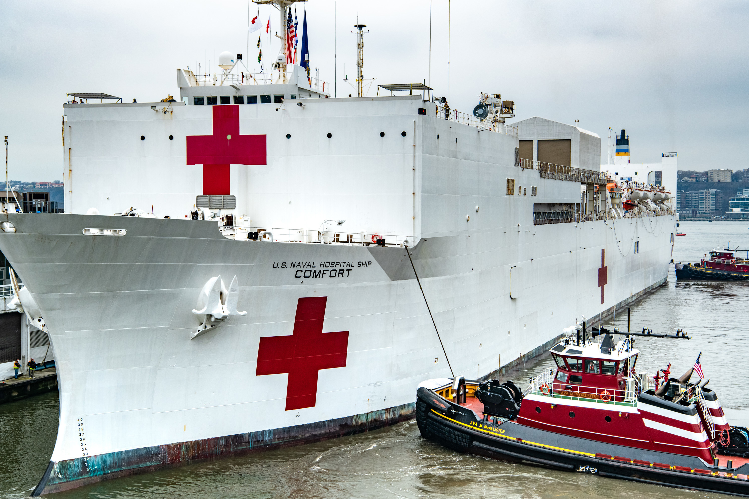The USNS Comfort arrived in New York Harbor to support the national, state and local response to COVID-19. 