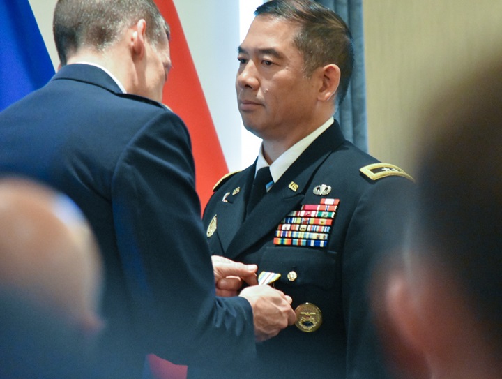 Major Gen. Garrett Yee receives a Defense Superior Service Medal