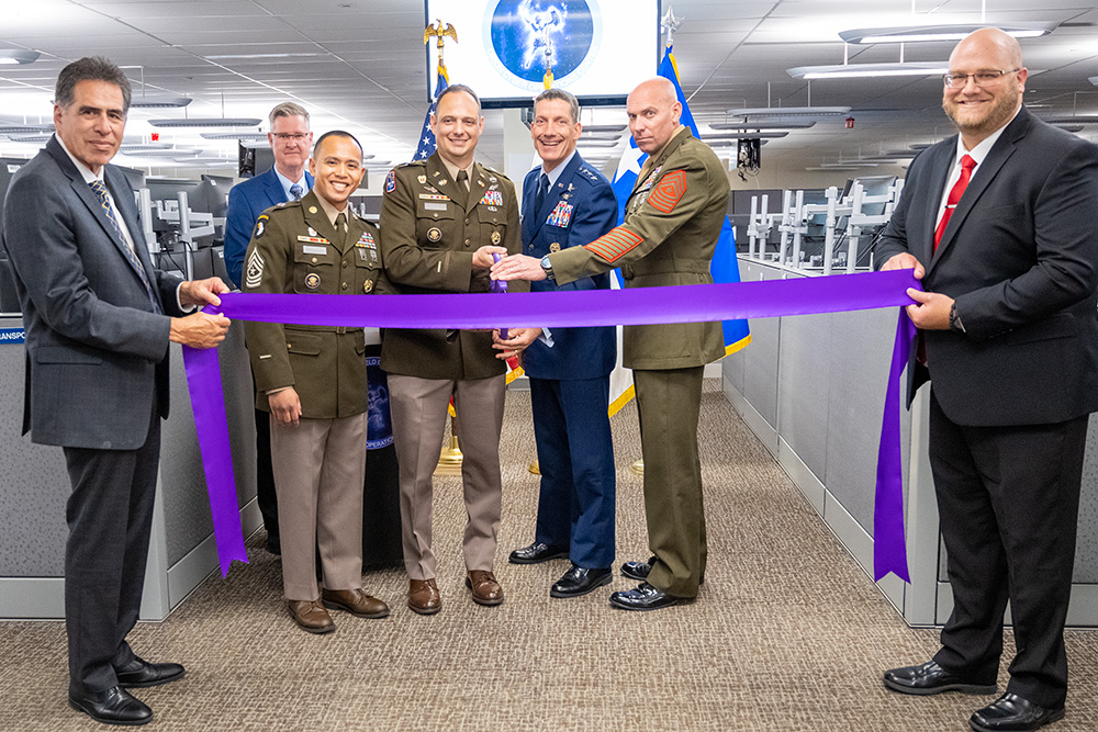 Ribbon cutting photo at Hill AFB DISA Global